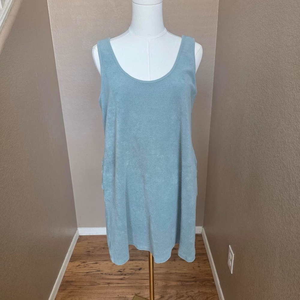 GAP Women's Scoop Neck Light Blue Tank Dress